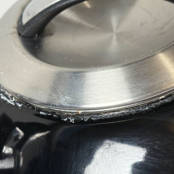 KitchenAid Black Stainless Steel Whistling Tea Kettle With Handle & Spout Cover - Picture 5 of 8